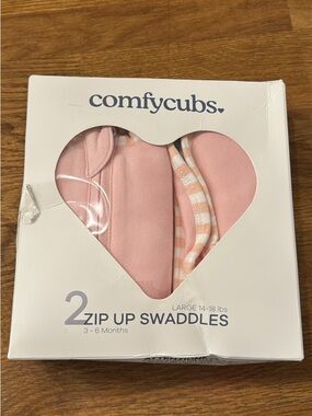 ComfyCubs Pink Zip-Up Swaddle Set - 2 Pack